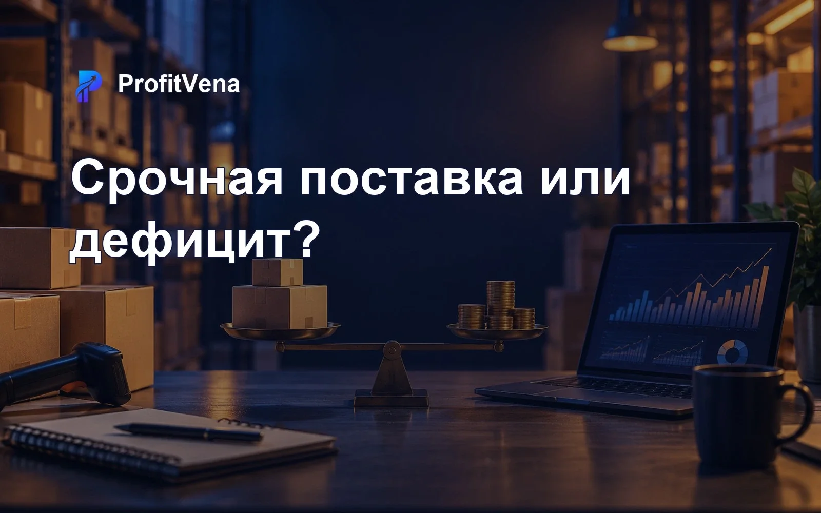 На складе сравнивают коробки товара и затраты на поставку