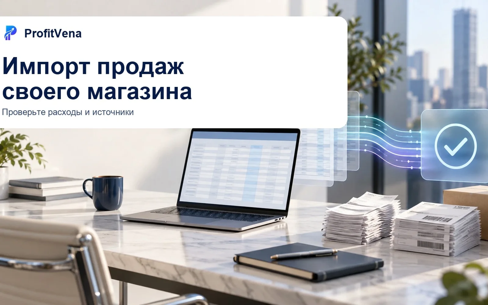 ProfitVena: таблицы продаж магазина проходят проверку данных и расходов.
