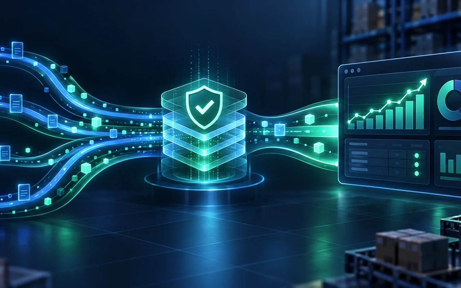 Поток данных продавца от API и файлов через контроль качества к прибыли и управленческому решению